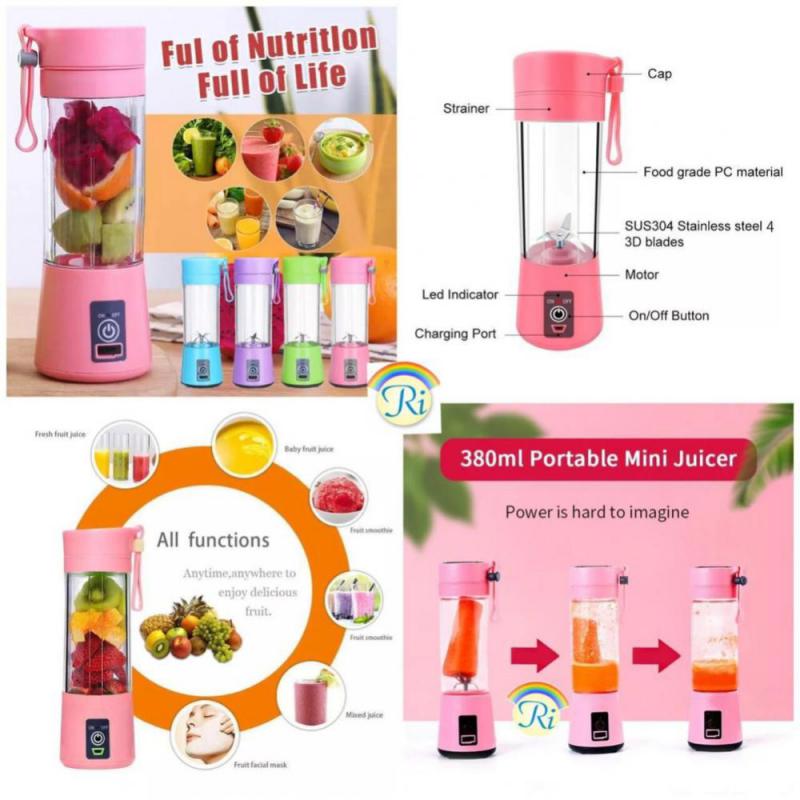 Portable Juicer Mixer Electric Handheld Juicer USB Rechargeable